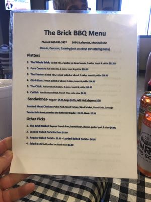 Menu photo 3 The Brick BBQ Marshall, MO