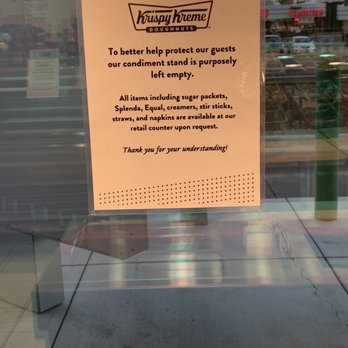 Krispy Kreme - Safety notice sign - Donuts Near Me - Tucson, Arizona