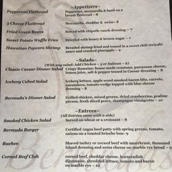 Bermuda's at Stoney Point - Menu