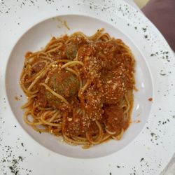 Mike's Breakfast Lunch and Dinner - Spaghetti and meatballs