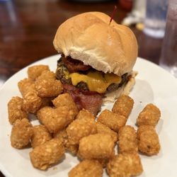 The Hangry Fork - Bacon Cheddar Burger Dinner ($14)