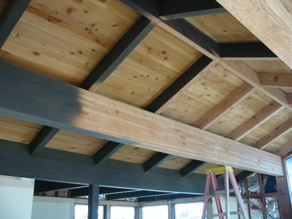 Amazing In Process Photo Of Old Stain Removal From A Wood Beam T G