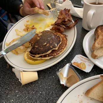 Peter's Place - Burnt pancakes for Old Farm Breakfast - American Near Me - Kingston, Ontario