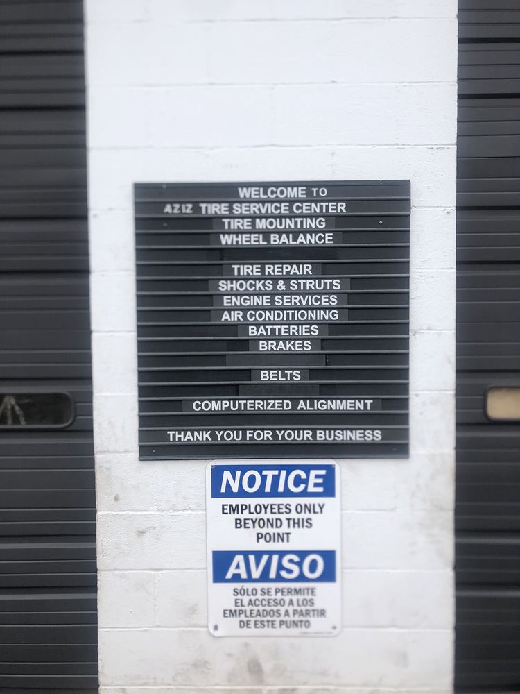 AZIZ TIRES SERVICE CENTER Updated October 2024 94 Fremont St