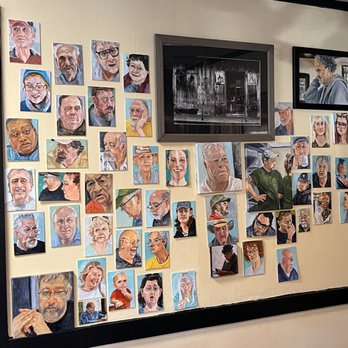 CJ's Kitchen & Grille - Local artist and regular customer takes snap shots of other customers and paints renditions. They're all around the restaurant. - American Near Me - Pensacola, Florida CJ's Kitchen & Grille - Local artist and regular customer takes snap shots of other customers and paints renditions. They're all around the restaurant. - American Near Me - Pensacola, Florida