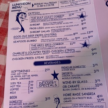 Catfish Charlie's - Menu - Seafood Near Me - Corpus Christi, Texas Catfish Charlie's - Menu - Seafood Near Me - Corpus Christi, Texas