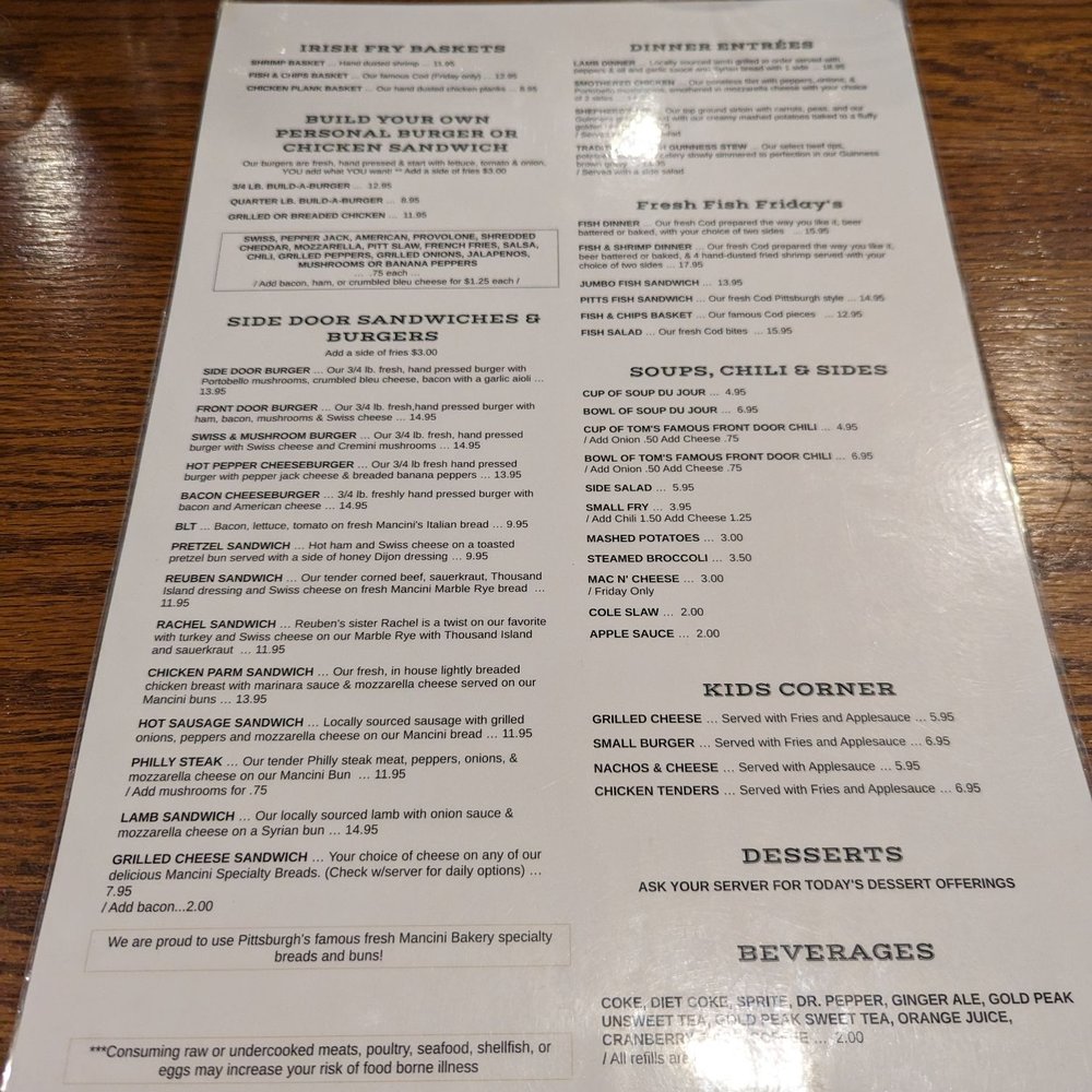 Kelly's Side Door Tavern - Irish Pub Near Me - New Castle, Pennsylvania