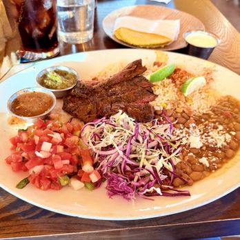 Ghost Ranch - Mesquite grilled skirt steak taco platter - Cocktail Bars Near Me - Tempe, Arizona