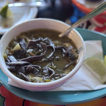 Coyote Cafe - Green chili chicken stew - New American Near Me - Santa Fe, New Mexico
