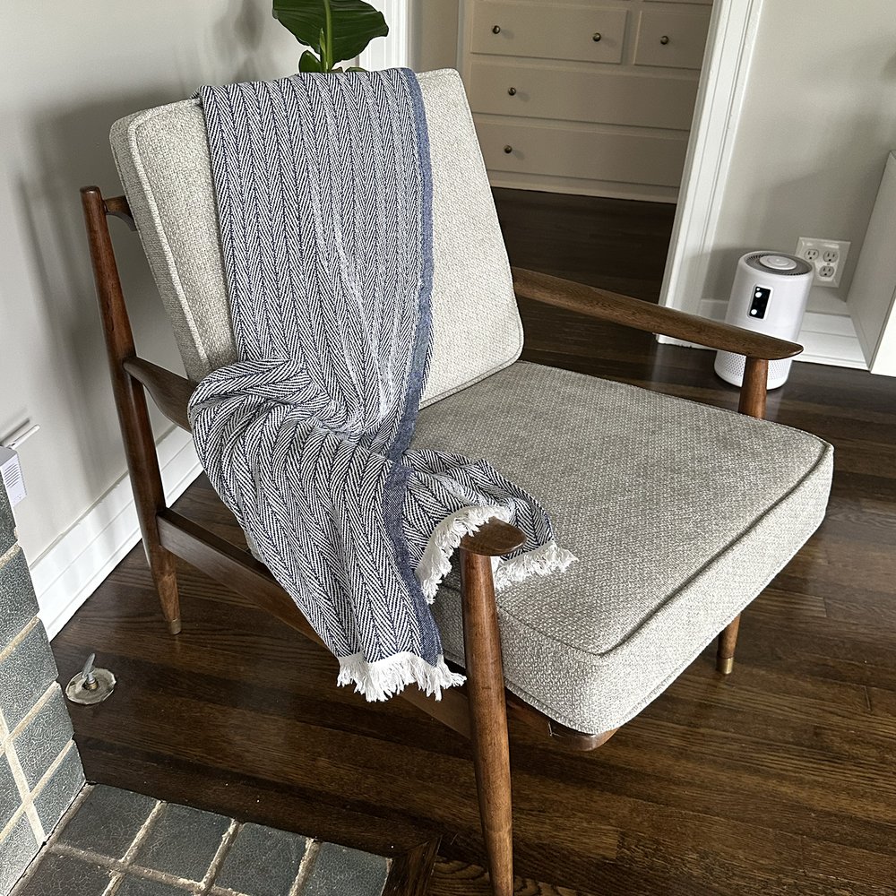 Chair with custom cushions Chair with custom cushions