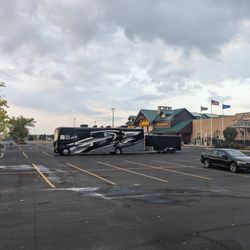 Bass Pro Shops - Cabela's parking lot at 7am. That's NOT my ride.