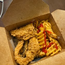 Crab Du Jour - Whitehall - Whiting fish, Cajun waffle fries