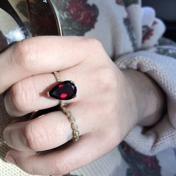 Montoya Jewelry Designs  - Custom Garnet ring, as well as a diamond band (prongs are a little off on the Garnet, but I will have that repaired elsewhere) - Jewelry Near Me - Windsor, California