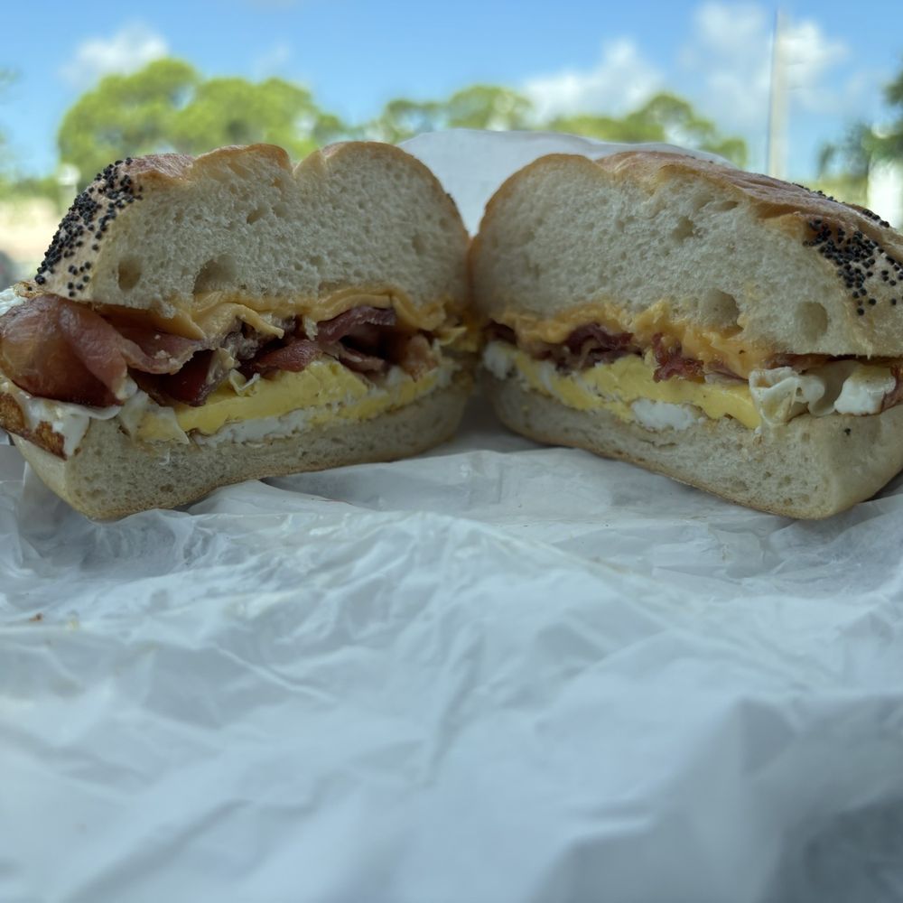 Pork Roll Petes - DELICIOUS Bacon, Egg and Cheese on a Hard Roll! - Bagels Near Me - Bradenton, Florida
