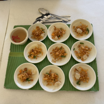 Vit Dong Que - bánh bèo (shrimp over rice cake with sauce) - Vietnamese Near Me - San Jose, California Vit Dong Que - bánh bèo (shrimp over rice cake with sauce) - Vietnamese Near Me - San Jose, California