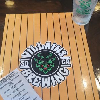 Villain’s Brewing - Menus at the bar - Brewpubs Near Me - San Diego, California