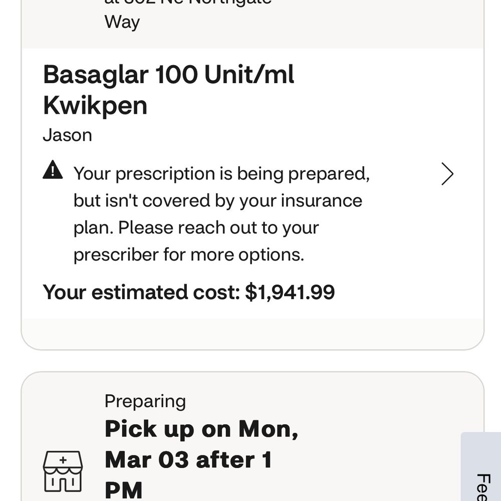 CVS Pharmacy - Estimated cost of insulin $1,941.99 - Drugstores Near Me - SEATTLE, Washington CVS Pharmacy - Estimated cost of insulin $1,941.99 - Drugstores Near Me - SEATTLE, Washington