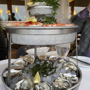 Ocean Prime - Smoking Shellfish Tower - Seafood Near Me - Tampa, Florida