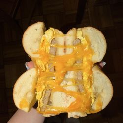 Sausage, Egg, and Cheddar on Plain