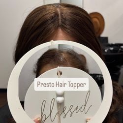 Presto Hair Topper KTips Extensions Salon Suite - Hair topper installed FRONT