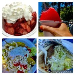 Baldwin County Strawberry Festival - Greek salad, strawberry shaved ice, lamb gyro and strawberry shortcake