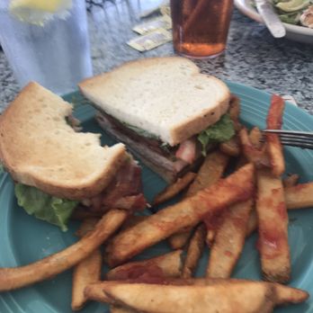 Conch Cafe - A hardly toasted club sandwich not the usual stacked high cut in four sections club - Seafood Near Me - Garden City, South Carolina Conch Cafe - A hardly toasted club sandwich not the usual stacked high cut in four sections club - Seafood Near Me - Garden City, South Carolina