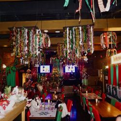 Budweiser Brew House - Holiday decor for the Tinsel Tavern pop-up