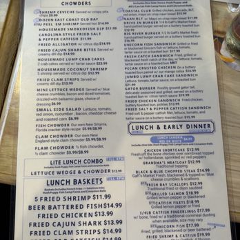 Aunt Catfish's - Menu - Southern Near Me - Port Orange, Florida