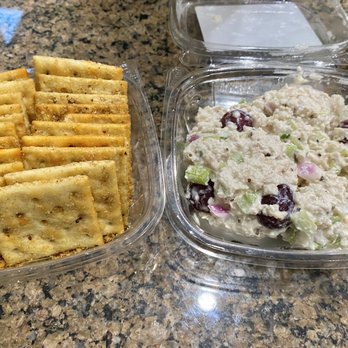 Marty B's Coffee - Chicken salad and seasoned crackers - Desserts Near Me - Bartonville, Texas