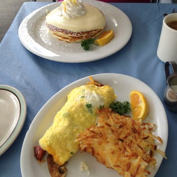 Moke's Bread & Breakfast - Mokapu omelette and lilikoi pancakes:) - Breakfast & Brunch Near Me - Kailua, Hawaii