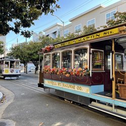 SFMTA - MUNI - Cable Cars - Loved the floral deco on this cable car!
