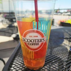 A half drank ice tea. It was really good.