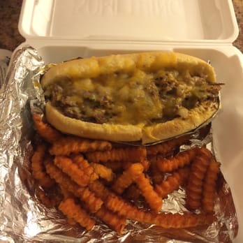 Something Different Grill - Cheesy Steak sandwich w/ sweet potato fries - American Near Me - Clovis, New Mexico