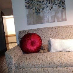 Green Oaks Nursing And Rehabilitation - Sofa and pics. Pillows are my moms.