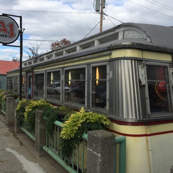 A1 Diner - Outside the dining car - Diners Near Me - Gardiner, Maine
