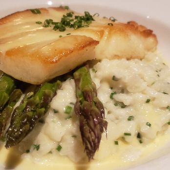 Porch and Parlor - Seabass, Herb Risotto, Asapargus with Lemon Blanc.....pure delicious!!!!! - Steakhouses Near Me - Memphis, Tennessee