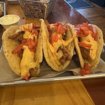 Treylor Park - Chicken & Pancake Tacos - New American Near Me - Savannah, Georgia Treylor Park - Chicken & Pancake Tacos - New American Near Me - Savannah, Georgia