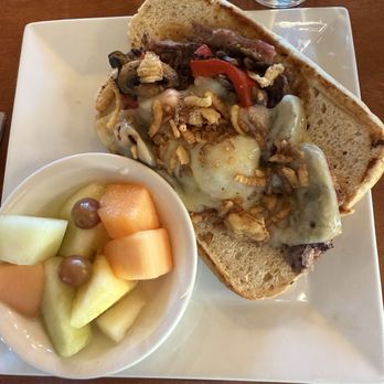 The Trapper Grill / Deadman's Bar - Teton cheesesteak with fruit bowl - Coffee & Tea Near Me - Moran, Wyoming The Trapper Grill / Deadman's Bar - Teton cheesesteak with fruit bowl - Coffee & Tea Near Me - Moran, Wyoming