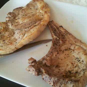 Orange Cafe Bistro - Pork chops for breakfast. Comes with eggs, potato and choice of toast or pancakes (2) - Breakfast & Brunch Near Me - Orange, California