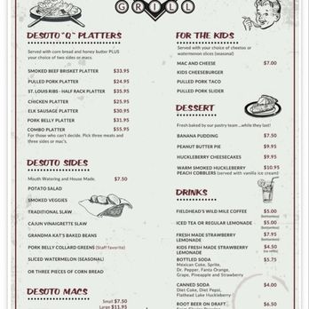 The Desoto Grill - Menu - Barbeque Near Me - Kalispell, Montana The Desoto Grill - Menu - Barbeque Near Me - Kalispell, Montana