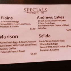 Weekday specials