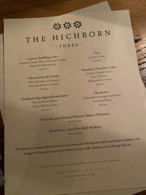 Menu photo 2 THE HICHBORN Stockton Springs, ME Menu photo 2 THE HICHBORN Stockton Springs, ME