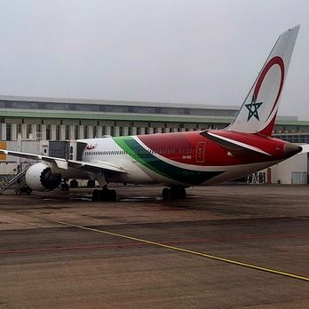 Royal Air Maroc - Here's this regal looking RAM Boeing 787-900 parked at its gate and you can see the inscription "Aeroport Mohammed V" (FR) to the right - Airlines Near Me