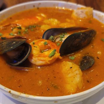 The Oyster Bar - Bouillabaisse (their version is basically same as cioppino with more fish and 1 small lobster leg, for $5 more) - Bars Near Me - Las Vegas, Nevada