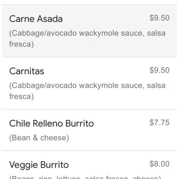 Zacatecas Cafe - Old prices that are not current. - Mexican Near Me - Riverside, California