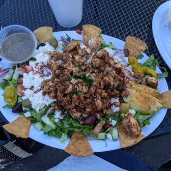 Odeh’s Mediterranean Kitchen - Look at that delicious grilled chicken salad!! - Mediterranean Near Me - High Point, North Carolina