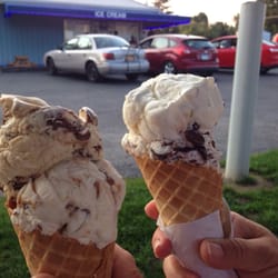 Peaches N Cream - We had Delicious waffle cones with their generous portions of perry's ice cream.