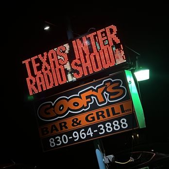 Goofy's Bar and Grill - NIGHT SIGN! - New American Near Me - Canyon Lake, Texas Goofy's Bar and Grill - NIGHT SIGN! - New American Near Me - Canyon Lake, Texas