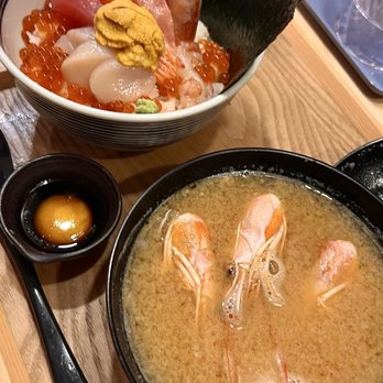 Totoya - nagomi bowl with shrimp miso soup (limited per day) - Sushi Bars Near Me - Honolulu, Hawaii Totoya - nagomi bowl with shrimp miso soup (limited per day) - Sushi Bars Near Me - Honolulu, Hawaii