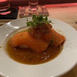 King ora salmon with bacon infused pico de gallo
